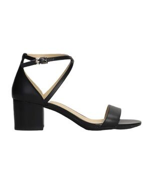 Michael Kors Black Leather Ankle-Strap Block Heel Sandal NWOT  Size 8.5